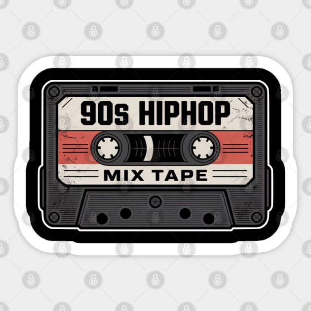 Vintage Cassette - 90s Hiphop Mix tape Sticker by UrbanLifeApparel